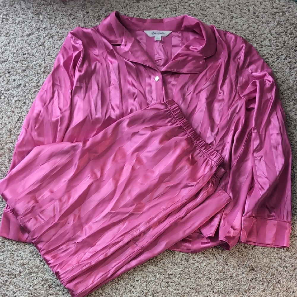 Pink Satin Pajama Set